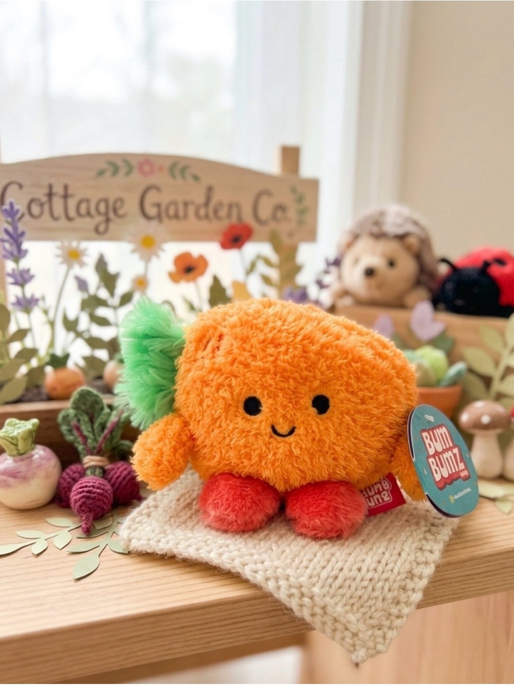 🥕 Orange Plush Carrot Soft Toy - Cozy Home Accent 4.5 inch BumBumz 🥕
